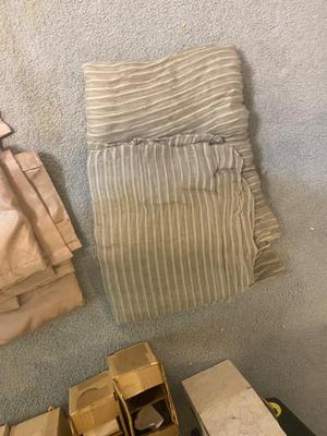 2 NEW 84” CURTAIN PANELS, ROOM DARKENING PANELS & LONG WINDOW VALANCE