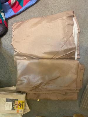 2 NEW 84” CURTAIN PANELS, ROOM DARKENING PANELS & LONG WINDOW VALANCE