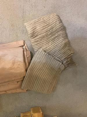 2 NEW 84” CURTAIN PANELS, ROOM DARKENING PANELS & LONG WINDOW VALANCE