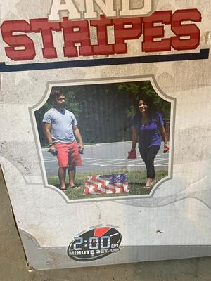 NIB PATRIOTIC CORN HOLE/TOSS A SACK GAME