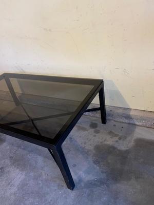 GLASS TOP COFFEE TABLE