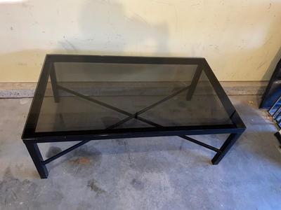 GLASS TOP COFFEE TABLE