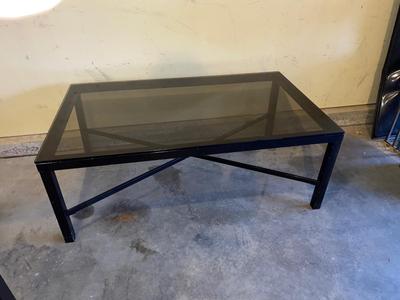 GLASS TOP COFFEE TABLE