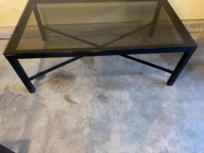GLASS TOP COFFEE TABLE