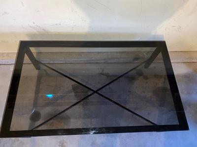 GLASS TOP COFFEE TABLE