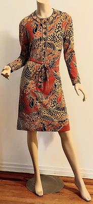 Vtg GOLDWORM Wiggle dress w/Sash made in Italy