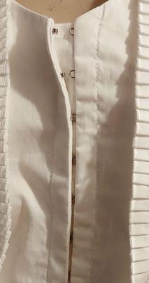 Vtg 90s Waistcoat Stempunk Supe Blouse hook/eye