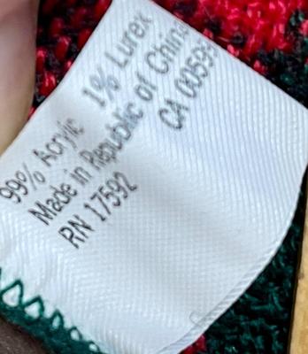 Vintage Large oval Christmas plaid tablecloth