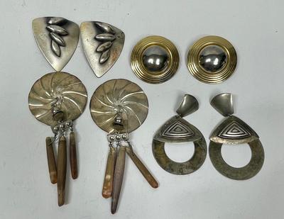 Vintage earrings lot of 4 sets
