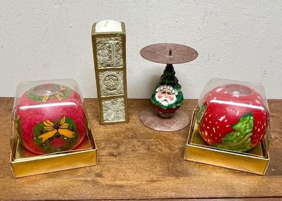 Vintage Christmas candle lot