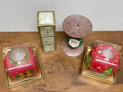 Vintage Christmas candle lot