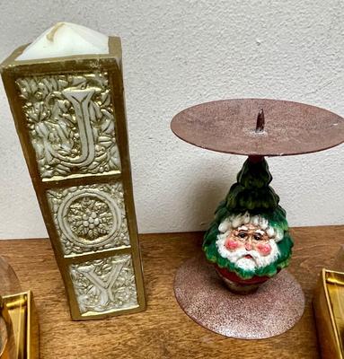 Vintage Christmas candle lot