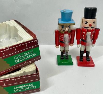 vintage Christmas nutcracker soldiers lot of two