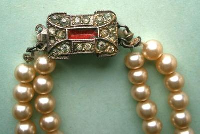 Vintage Pearl Necklace with Sterling Silver Clasp