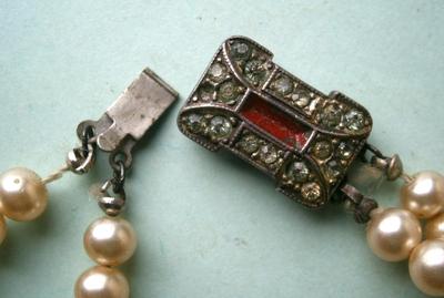 Vintage Pearl Necklace with Sterling Silver Clasp