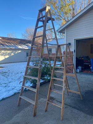 10’ & 6’ SEARS WOODEN TYPE 1 LADDERS