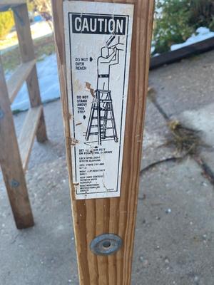 10’ & 6’ SEARS WOODEN TYPE 1 LADDERS