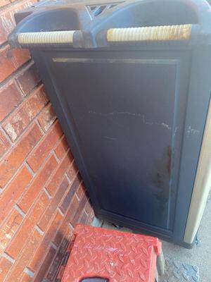 KETER GARAGE STORAGE CABINET AND STEP STOOL/TOOL BOX
