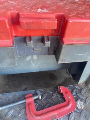 KETER GARAGE STORAGE CABINET AND STEP STOOL/TOOL BOX