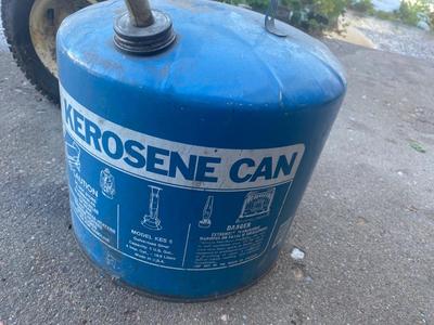 LARGE UTILITY WAGON AND COOL OLD KEROSENE CAN