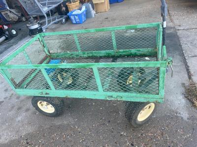 LARGE UTILITY WAGON AND COOL OLD KEROSENE CAN