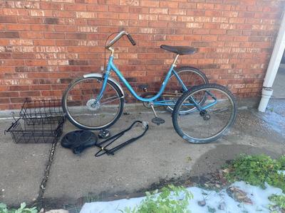 WORKSMAN ADULT SIZE TRICYCLE WITH EXTRAS