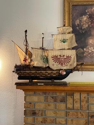 NAVIO ESPANOL 1690 SHIP MODEL IN NEED OF REPAIR