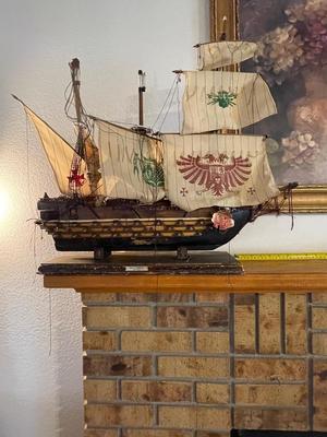 NAVIO ESPANOL 1690 SHIP MODEL IN NEED OF REPAIR