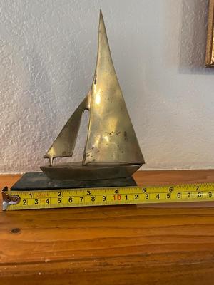 2 BRASS SAILBOATS