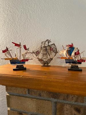 3 MODEL VINTAGE SHIPS