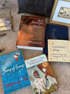 MISCELLANEOUS LOT OF BOOKS, CANDLES AND MORE