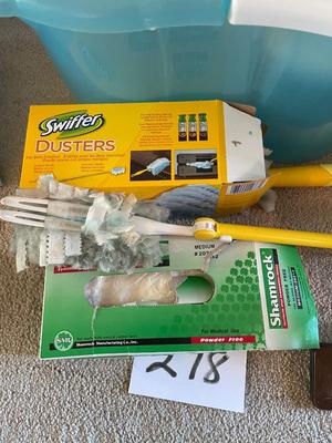 MOP AND SPIN, SWIFFER DUSTERS AND VAC MAN POWER BROOM