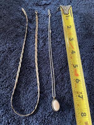 STERLING SILVER NECKLACE, STERLING PENDENT