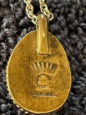STERLING SILVER NECKLACE, STERLING PENDENT