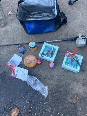 OUTDOOR CHAIRS AND FISHING ITEMS