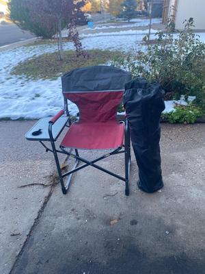VERY NICE GREAT-LAND OUTDOOR LOUNGE CHAIR, & CHAIR WITH A BUILT IN SIDE TABLE
