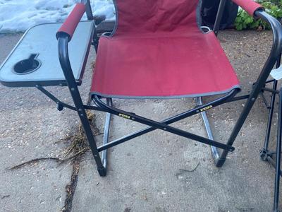 VERY NICE GREAT-LAND OUTDOOR LOUNGE CHAIR, & CHAIR WITH A BUILT IN SIDE TABLE