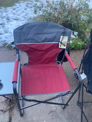 VERY NICE GREAT-LAND OUTDOOR LOUNGE CHAIR, & CHAIR WITH A BUILT IN SIDE TABLE