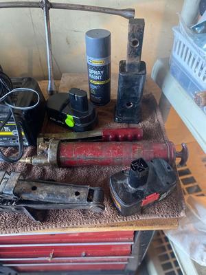 LIGHTLY USED SCHUMACHER BATTERY CHARGER, BRAND NEW ROTOR (SEE DESC) AND OTHER AUTOMOTIVE MAINTENANCE TOOLS