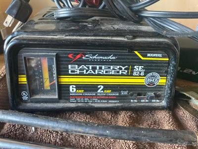 LIGHTLY USED SCHUMACHER BATTERY CHARGER, BRAND NEW ROTOR (SEE DESC) AND OTHER AUTOMOTIVE MAINTENANCE TOOLS