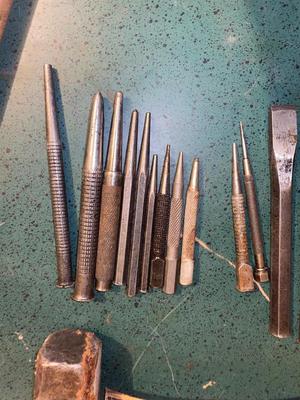 VARIETY OF PUNCHES WITH HAMMERS