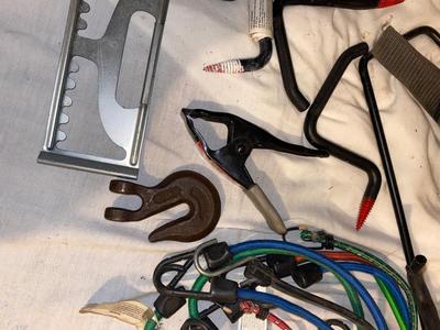 HAUL MASTER MINI CABLE WINCH PULLER, BUNGEE CORDS, RATCHET STRAPS, HOOKS AND MORE!