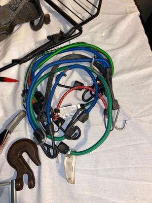 HAUL MASTER MINI CABLE WINCH PULLER, BUNGEE CORDS, RATCHET STRAPS, HOOKS AND MORE!