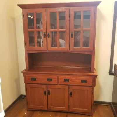 Mission Style Two Piece Hutch (LR-KD)