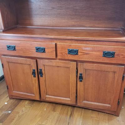 Mission Style Two Piece Hutch (LR-KD)