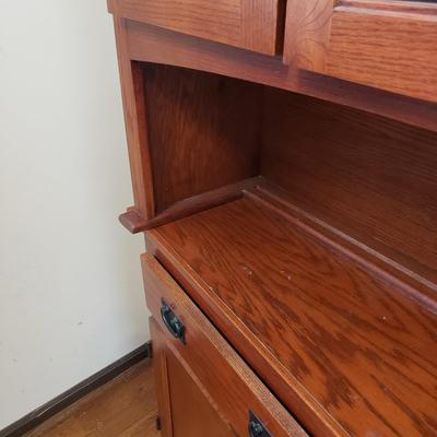 Mission Style Two Piece Hutch (LR-KD)