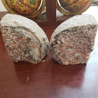 4 Bookends - Crystopal, Cut Stone and Globes (LR-KD)