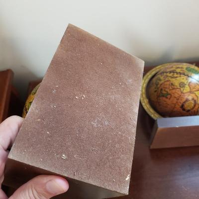 4 Bookends - Crystopal, Cut Stone and Globes (LR-KD)