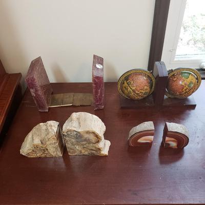 4 Bookends - Crystopal, Cut Stone and Globes (LR-KD)
