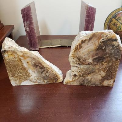 4 Bookends - Crystopal, Cut Stone and Globes (LR-KD)